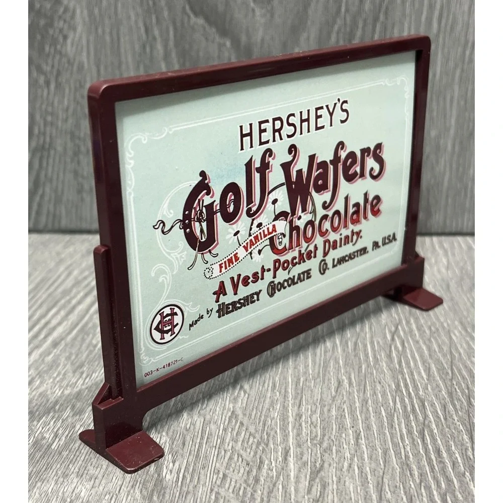 Vintage 1992 Hershey's Golf Wafers Chocolate Advertising Sign‎ K-Line Trains